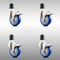 Service Caster 4 Inch 316SS Blue Poly Swivel 1-7/8 Inch Expanding Stem Caster Set Lock Brake SCC-SS316TTLEX20S414-PPUB-BLUE-178-4 - alternate 4